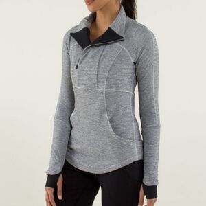 Lululemon Base Runner Pullover Jacket Herringbone Size 4